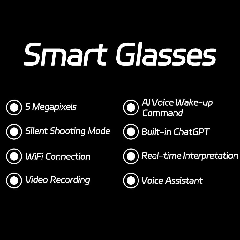 AI Smart Glasses/نظارات ذكية تعمل بالذكاء الاصطناعي
