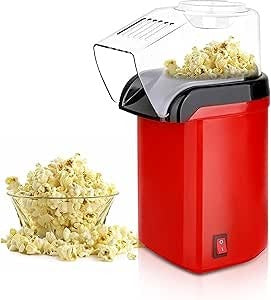 Mini Home Popcorn Maker/صانعة الفشار المنزلية الصغيرة with Measuring Cup and Removable Lid