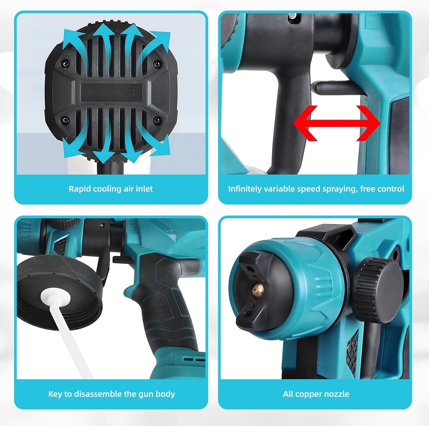 Battery Powered Paint Sprayer System/نظام رش الطلاء الذي يعمل بالبطارية