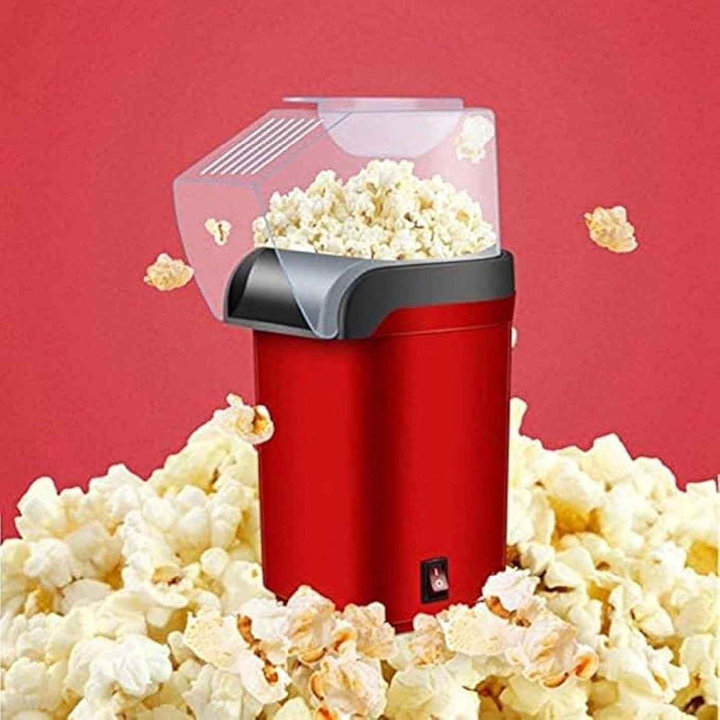 Mini Home Popcorn Maker/صانعة الفشار المنزلية الصغيرة with Measuring Cup and Removable Lid