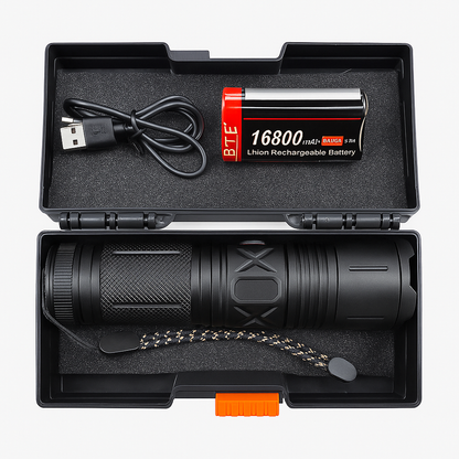 High-Power Rechargeable LED Flashlight Kit/مصباح يدوي LED
